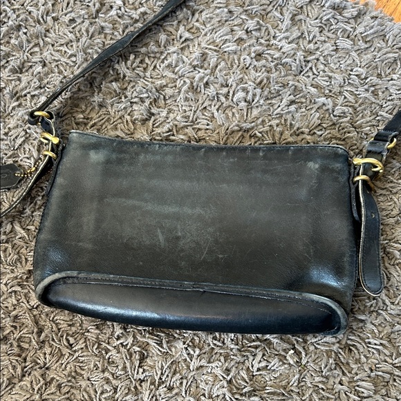 COACH Vintage Classic Black Leather Shoulder Bag / Crossbody Black - Picture 4 of 16